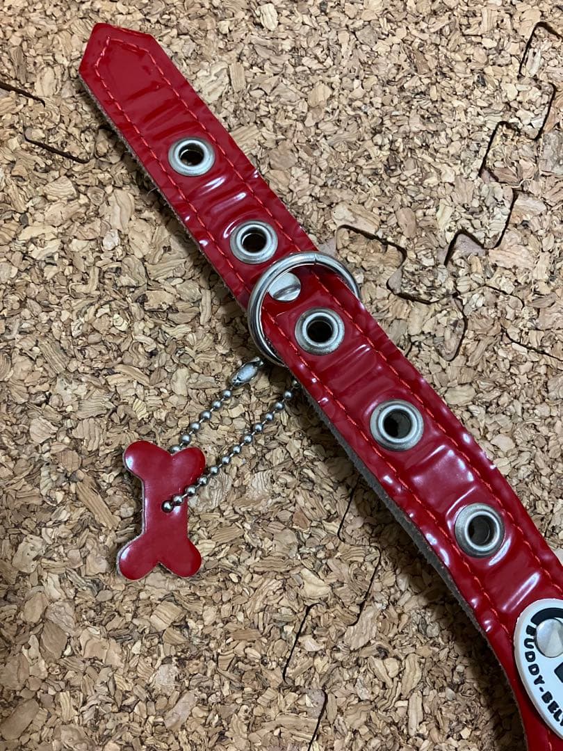 BUDDY BELT エナメルレッド 限定 3.5 ハーネス＋リードSセット