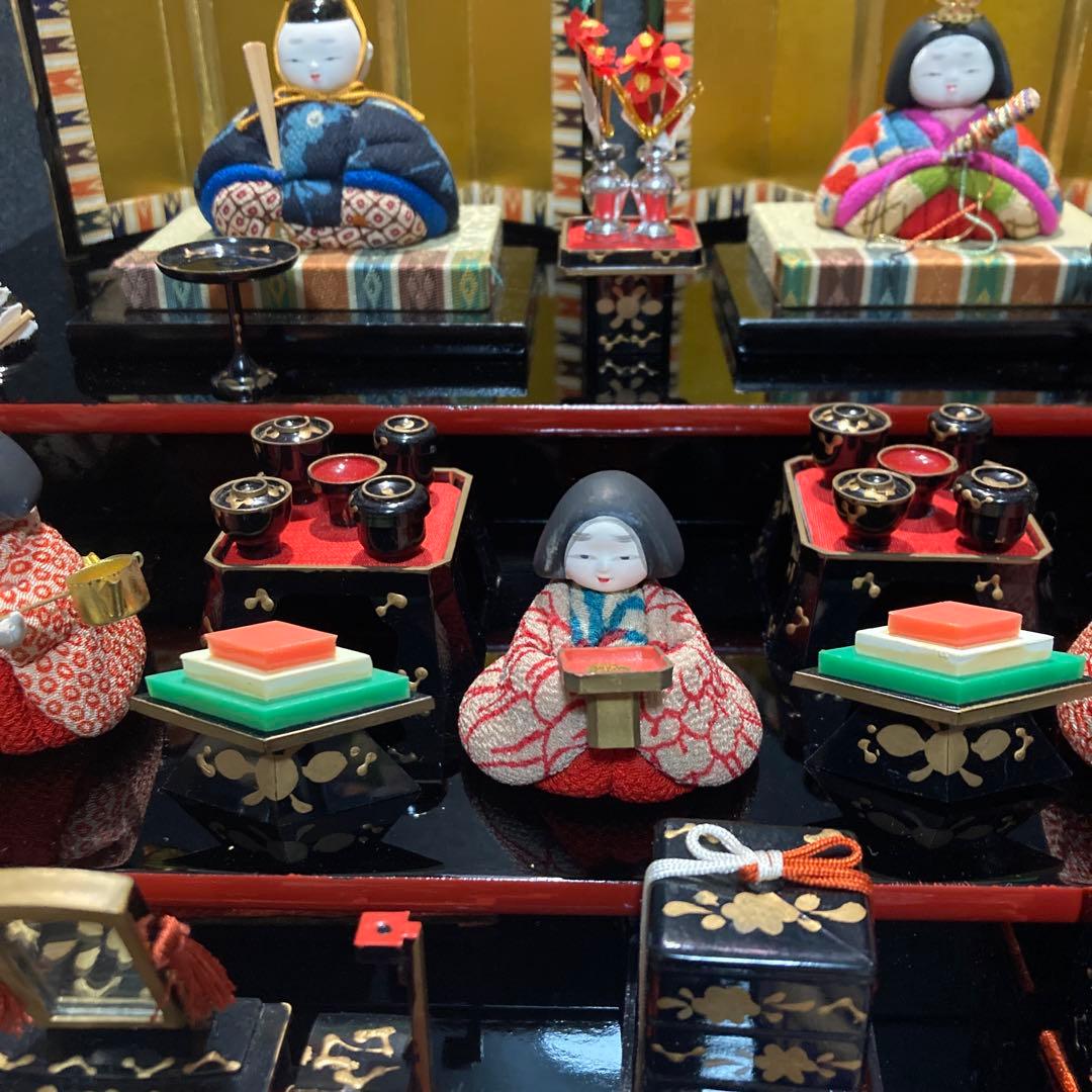 雛人形　木目込み豆雛　桐箱付き