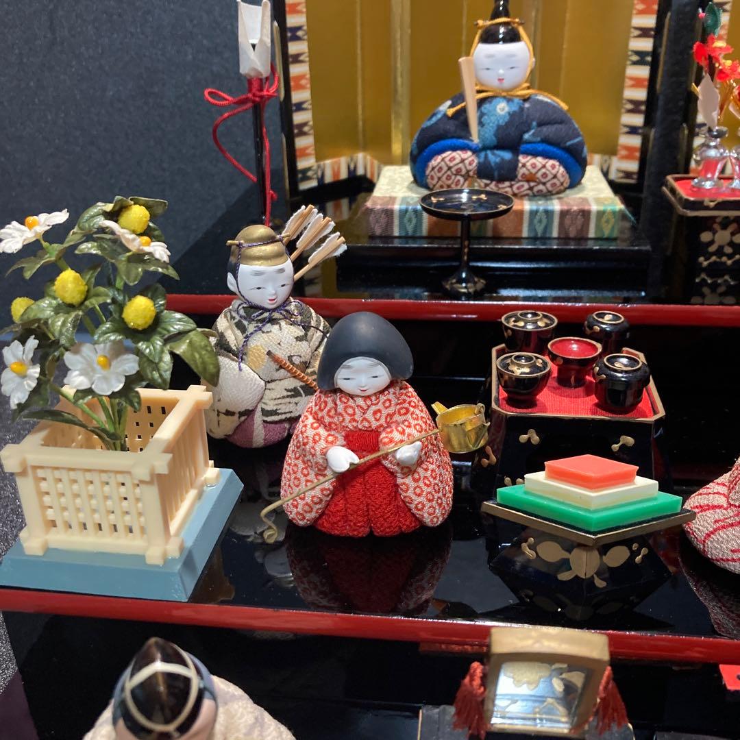 雛人形　木目込み豆雛　桐箱付き