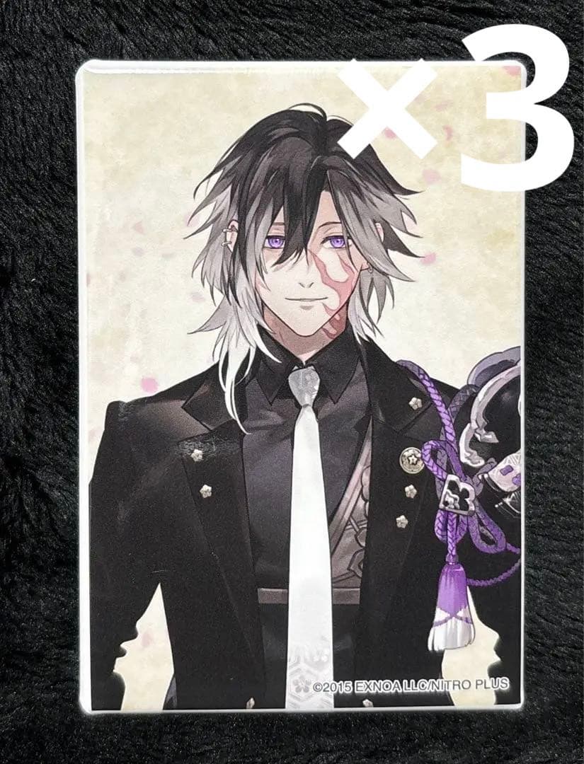 刀剣乱舞 実休光忠 スクエア缶バッジ 跪坐 3点セット