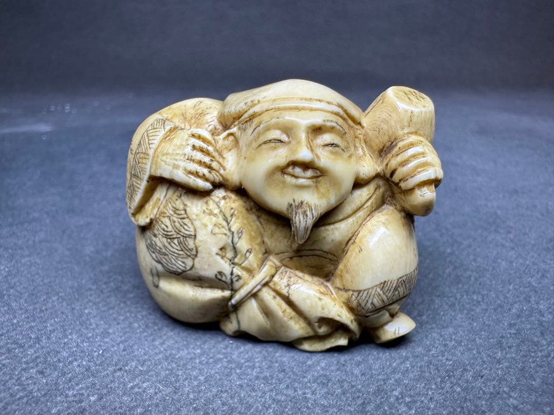 極上印籠根付天然素材置物古美術品 細密細工骨董アンティーク彫刻