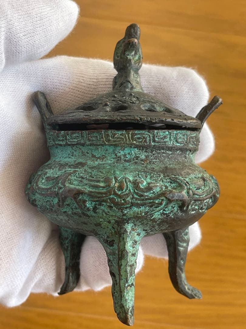 江戸 古九谷 人物花鳥 角福 花瓶 送料込み