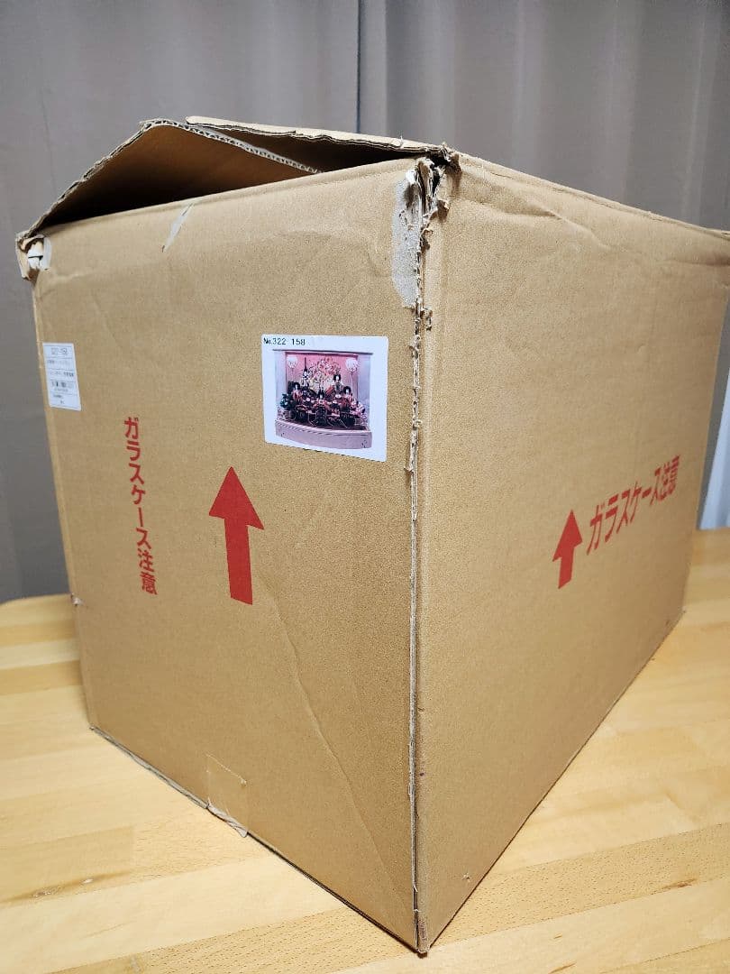 送料込✧* 雛人形 吉徳 五人飾り オルゴール・ ガラスケース 定価約7万