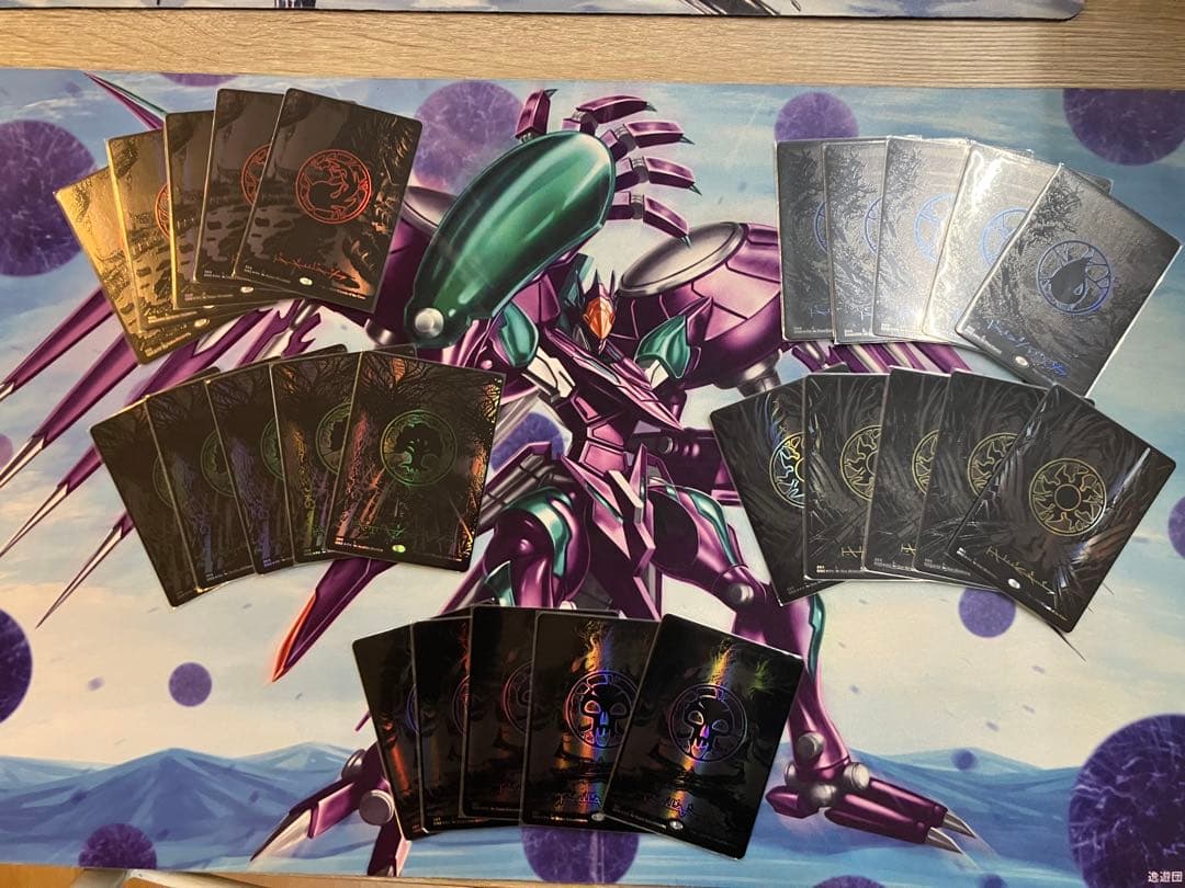 オイルスリック foil 土地各色 5枚セット mtg オイルスリック土地 各種