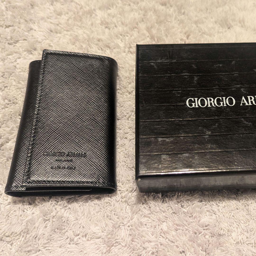 Giorgio Armani ブラックキーケース メンズ
