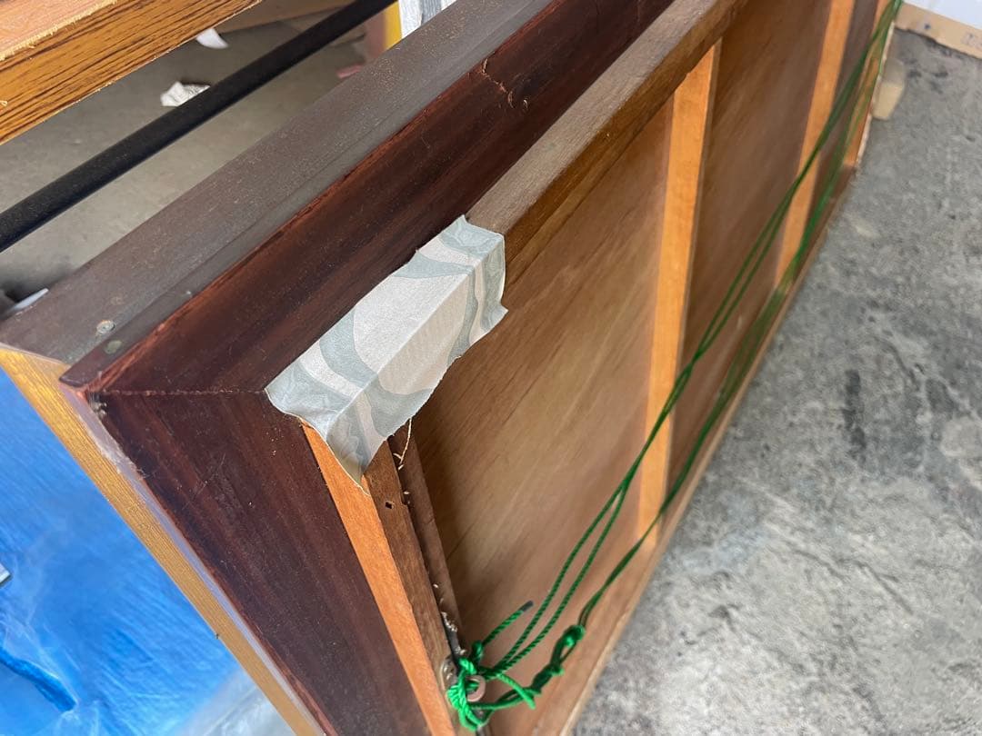 値引き 都市風景の油彩画 130×72センチ　大きめのキャンバス