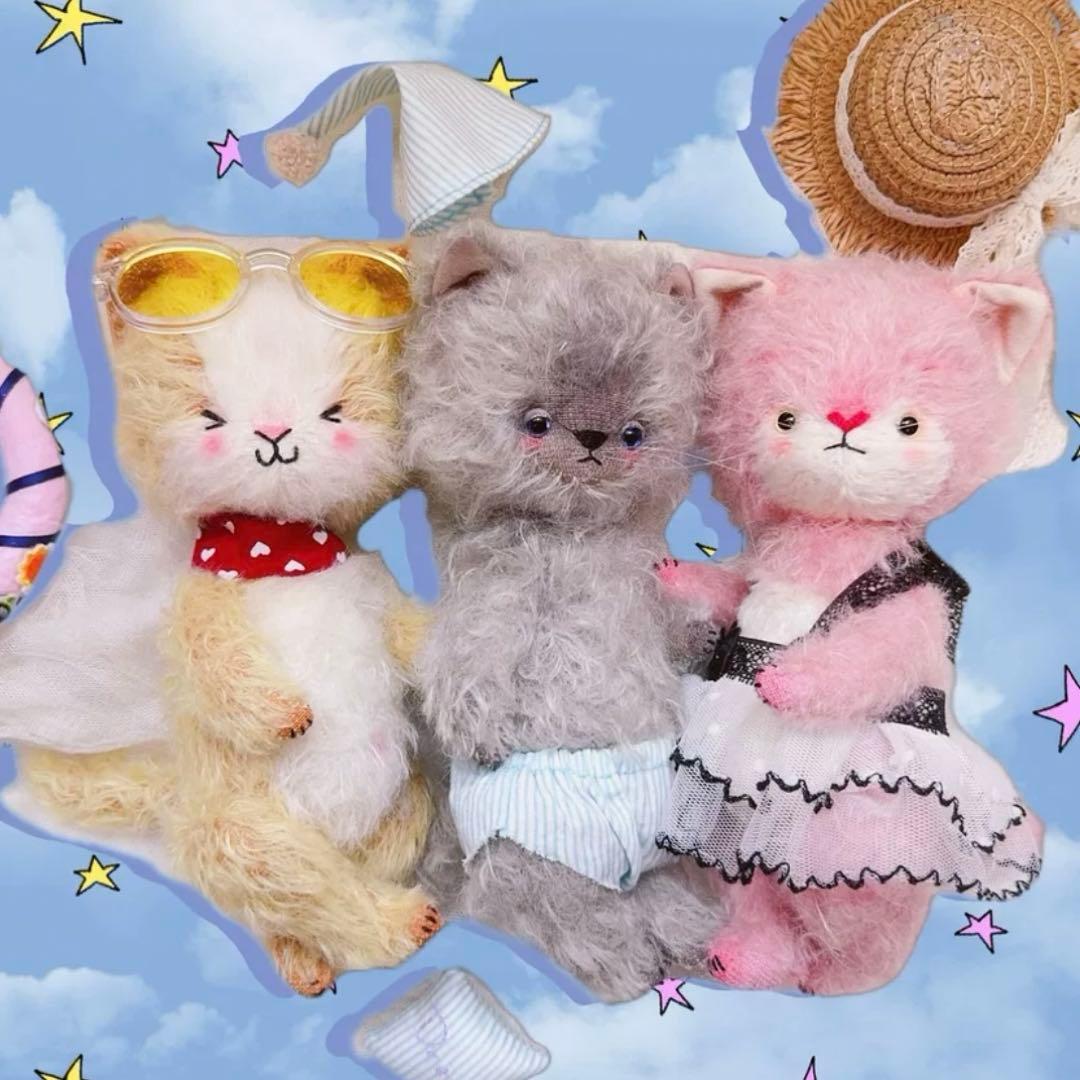 ぬいぐるみねこ作家アーティストベアテディキャット