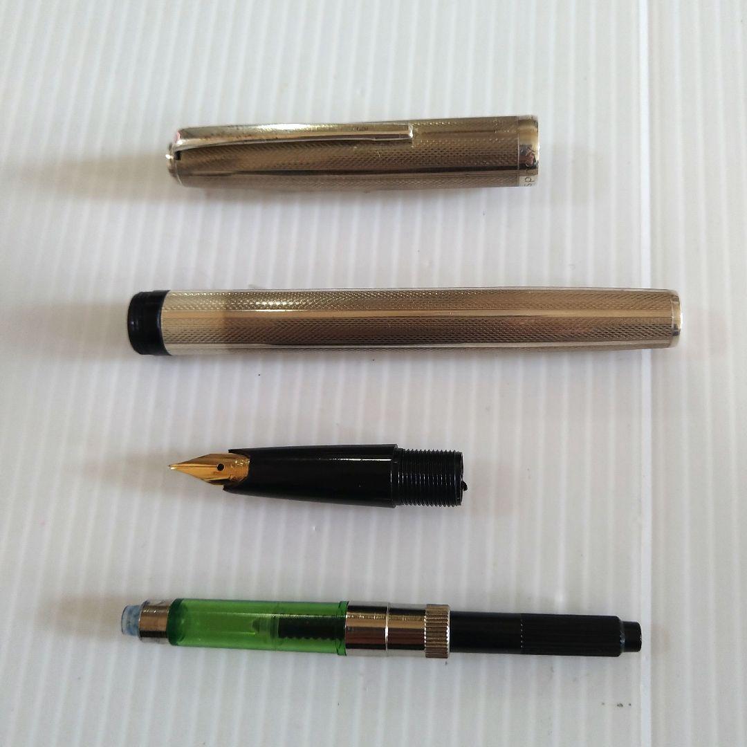 【純銀製】英国ASPREY社　万年筆　585-14K