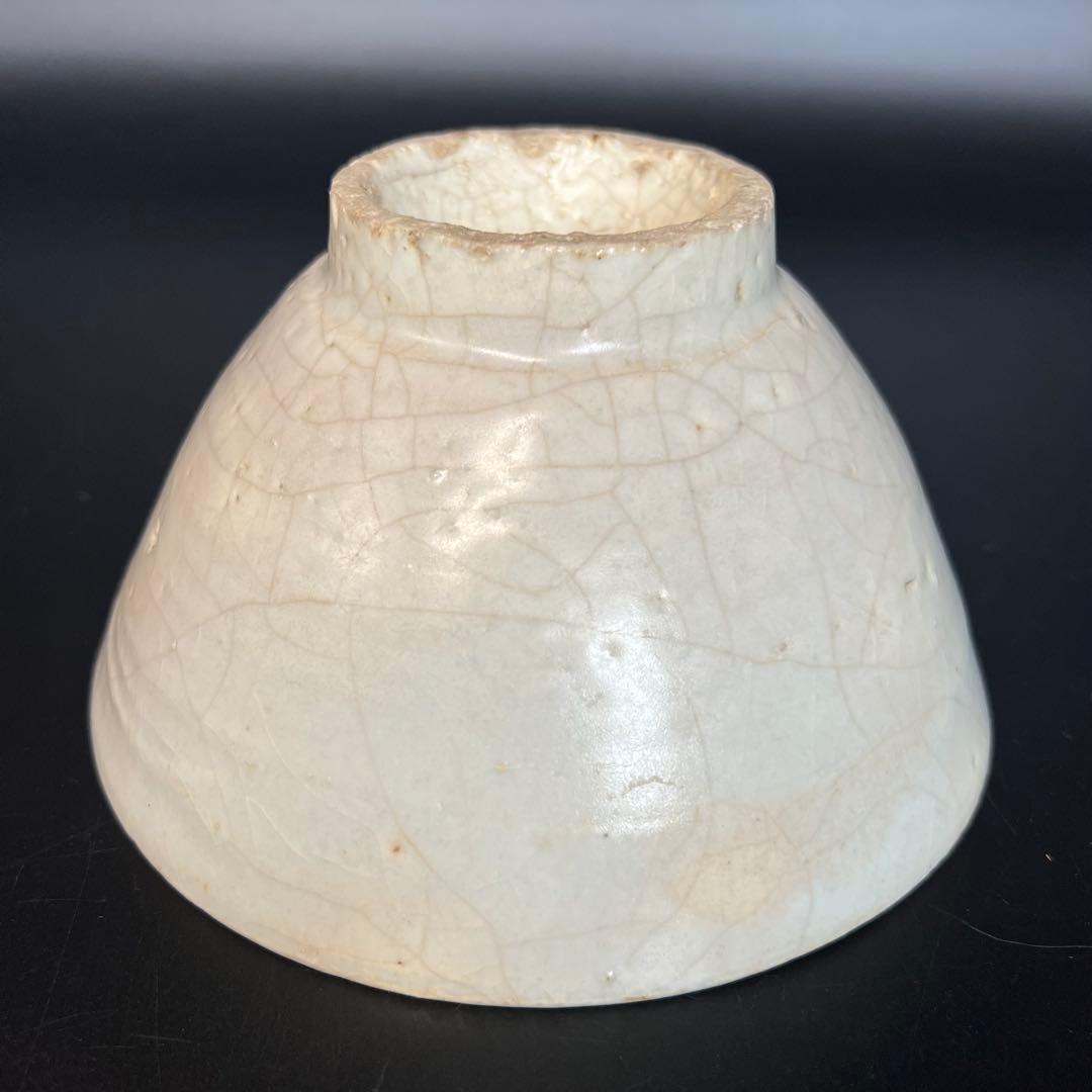 ◎古美術 庵々◎李朝 白磁 茶碗 共箱付◎韓国 李氏