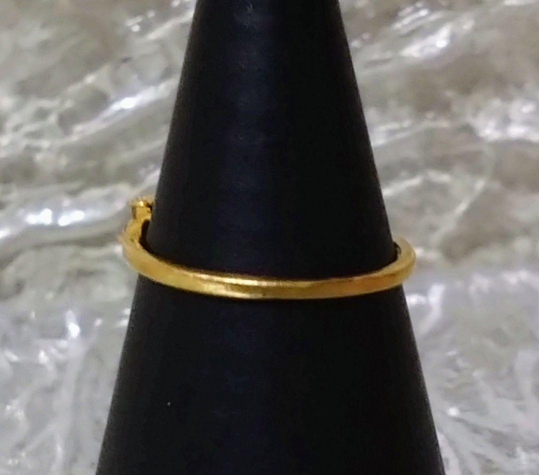 美品　K18YG H&C　フラワーデザインダイヤモンドリング