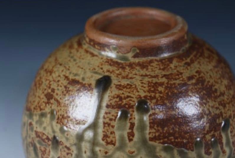 阿蘇熔岩】火山灰 高田焼 酒井雅女 抹茶碗 阿蘇山図画 焼締 古