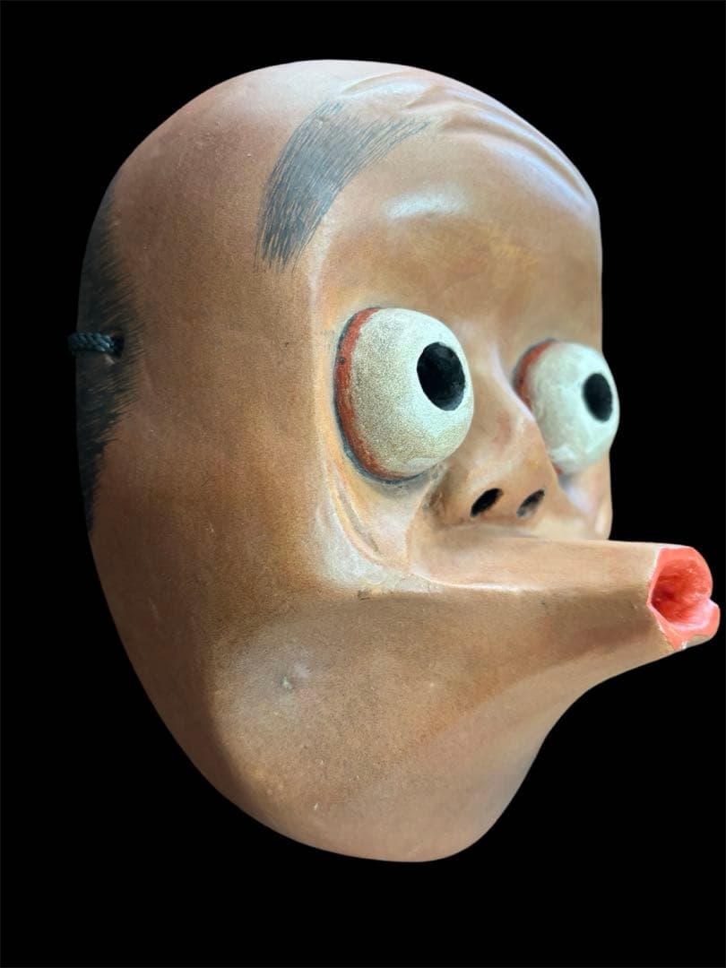 能面 木彫り 空吹（うそふき） 能面 木彫り 空吹（うそふき） 狂言面