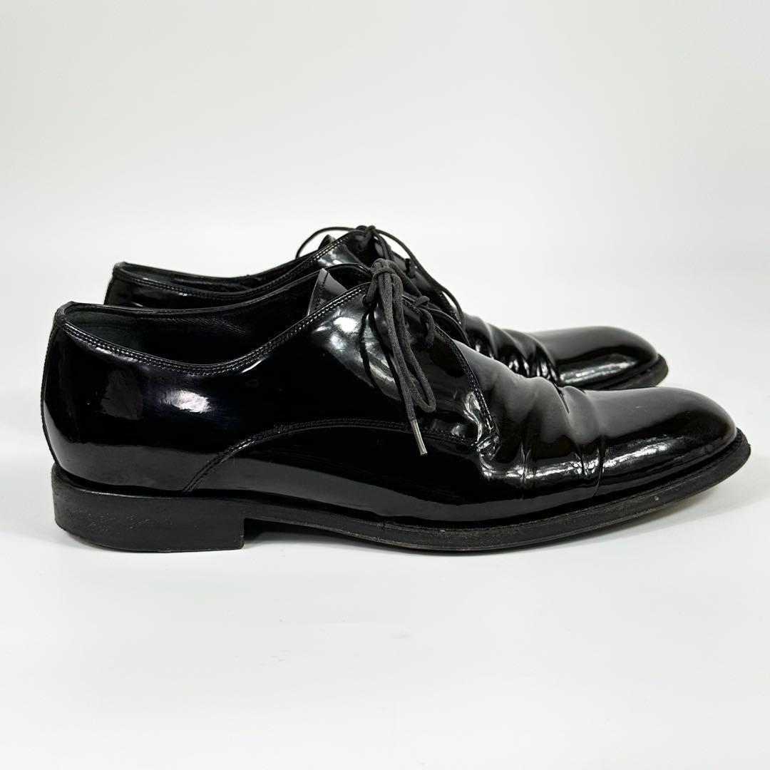 Dior HOMME エナメル レザー ブラック シューズ 39 パテント