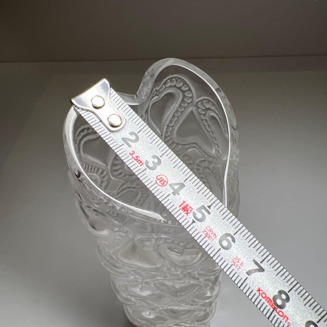 ラリック ハート フラワーベース 箱付 最大高さ16㎝ 東Y7-0904①トヒオ