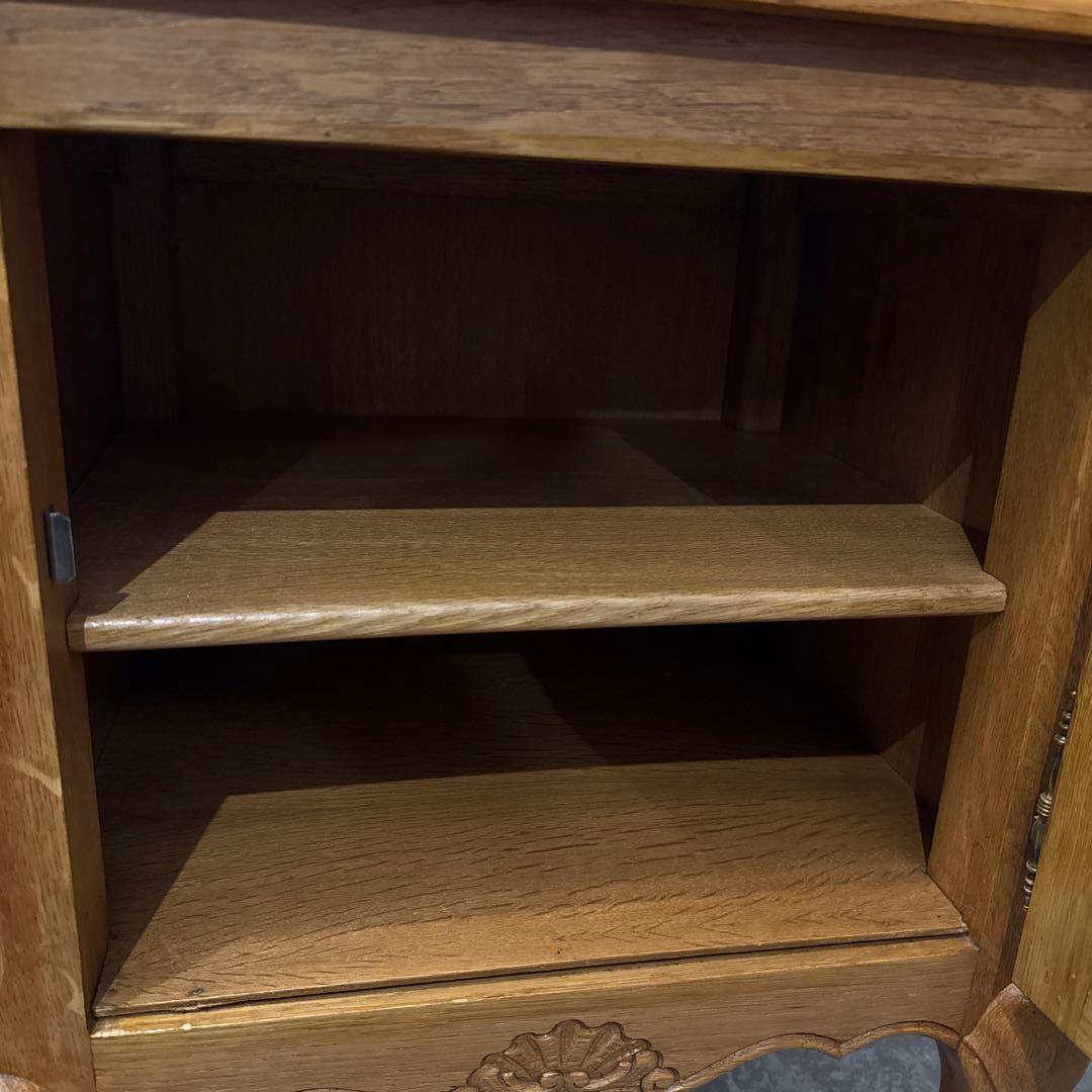 年末年始saleヴィンテージ 木製サイドテーブル 扉収納付き 右開き