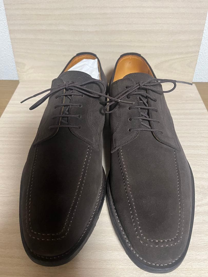 スコッチグレイン 5319ダークブラウン スウェードドレスシューズ 25.5cm