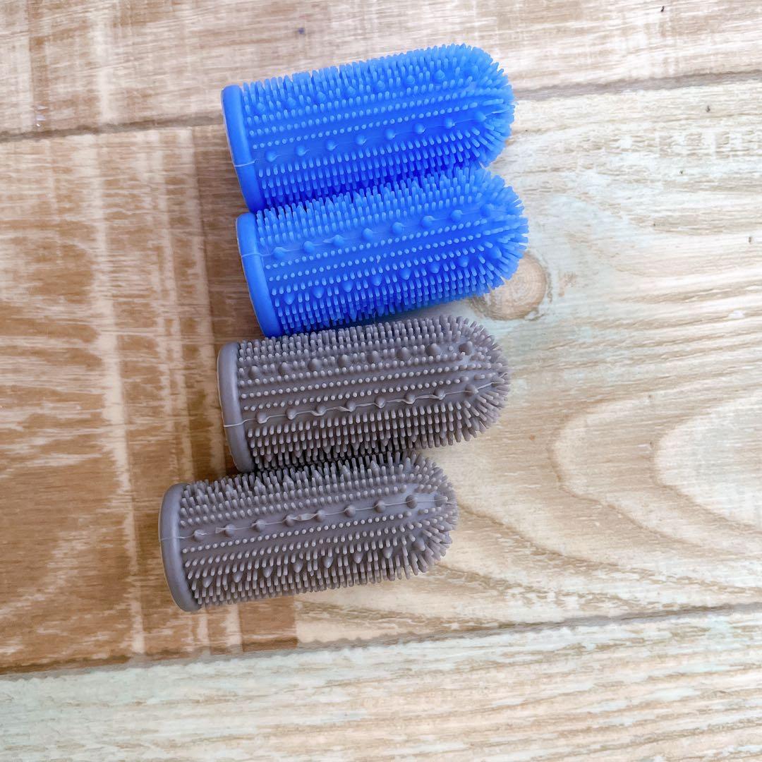 ☆犬用歯ブラシ 犬の歯のクリーニング用 4個パック 犬の歯磨き