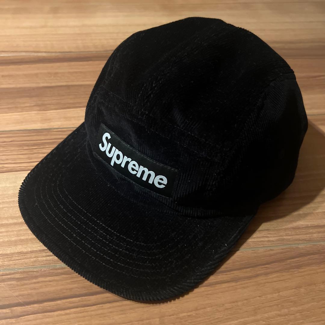 Supreme ブラック コーデュロイキャップ T116239222 - 帽子ブランド 品
