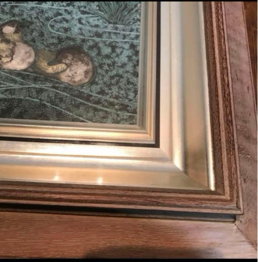 美品　常雄　額入り絵画　水鳥　落ち着いた色合いが素敵な　表現が丁寧で奥深い　壁掛