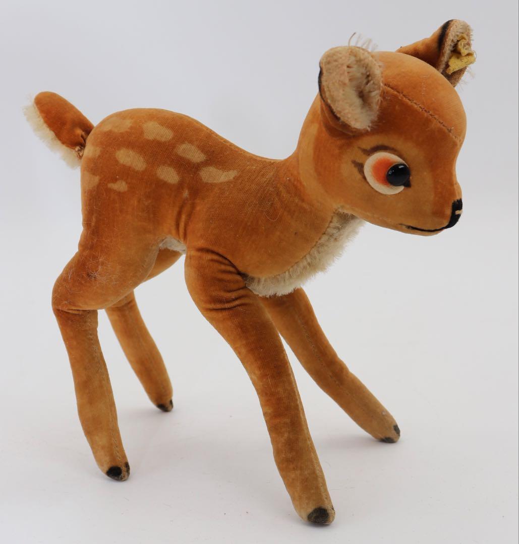 ビンテージ STEIFF バンビ ボタンタグ有り 約22cm