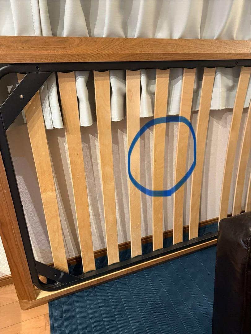 無印良品 シングルベッドフレーム 旧タイプ　訳あり品　ウォールナット