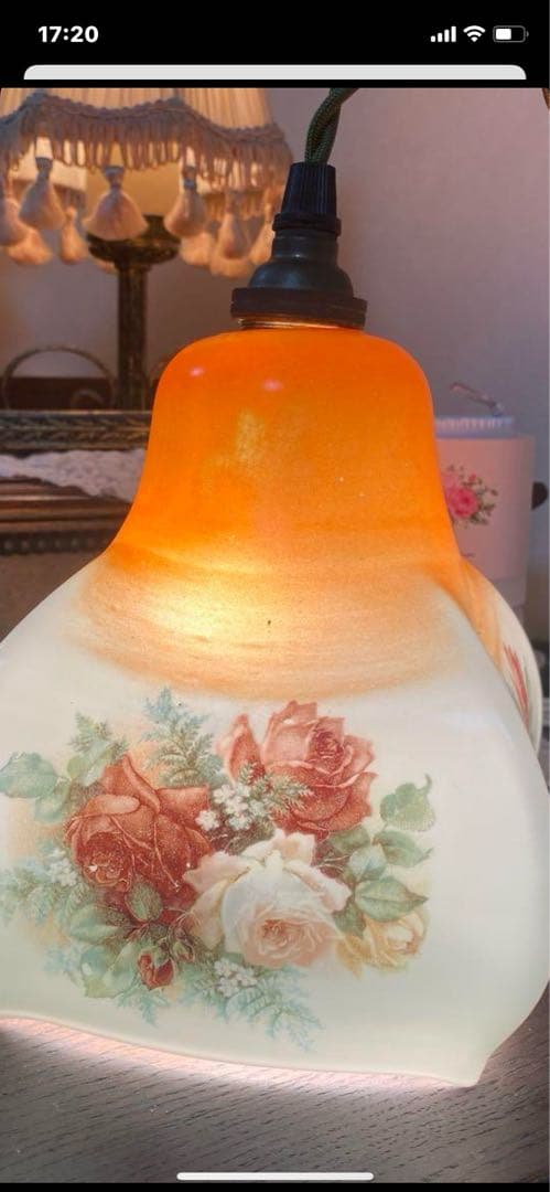 イギリスアンティークランプシェードのみ