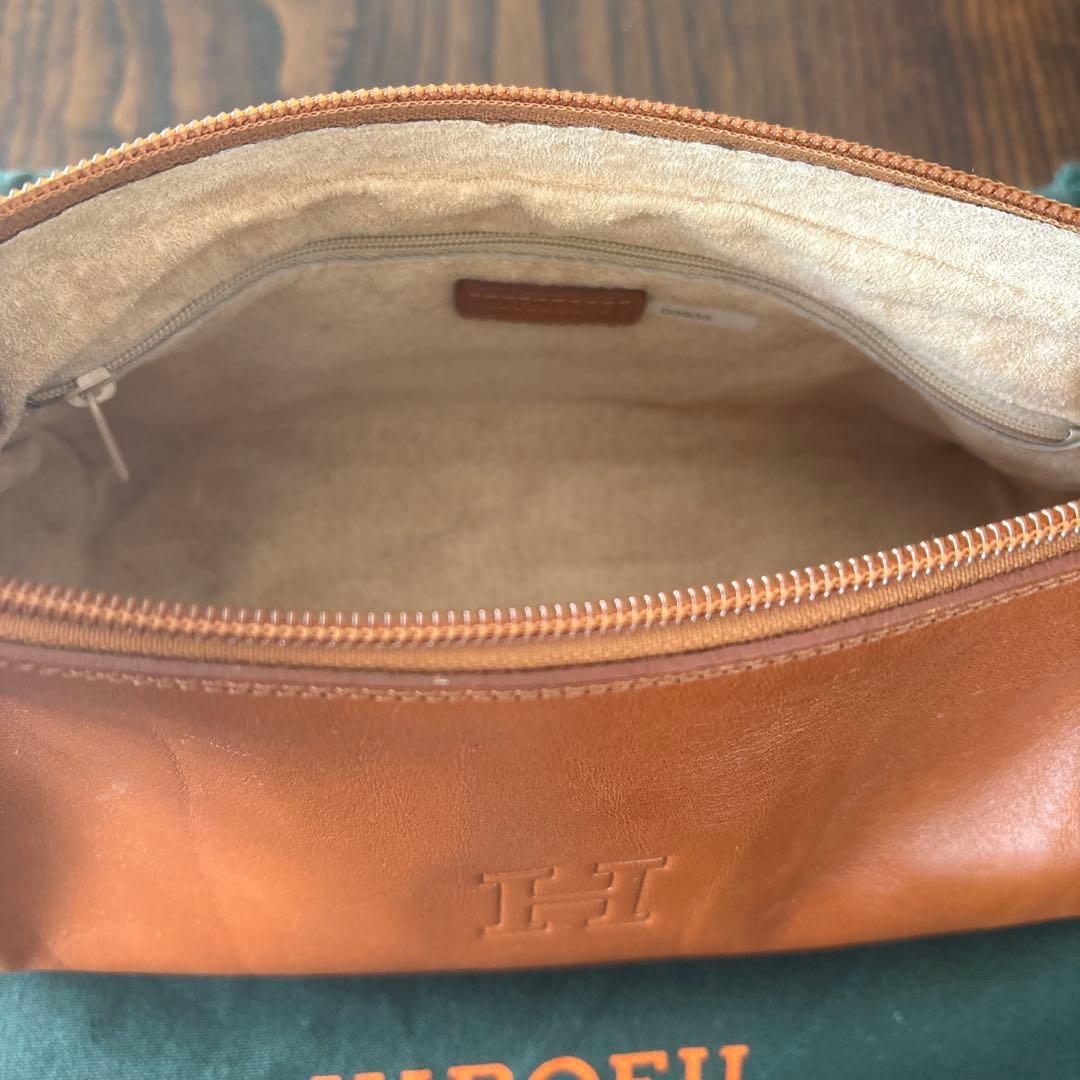 HIROFU ヒロフ レザーハンドバッグ 本革 品番03935 保存袋付