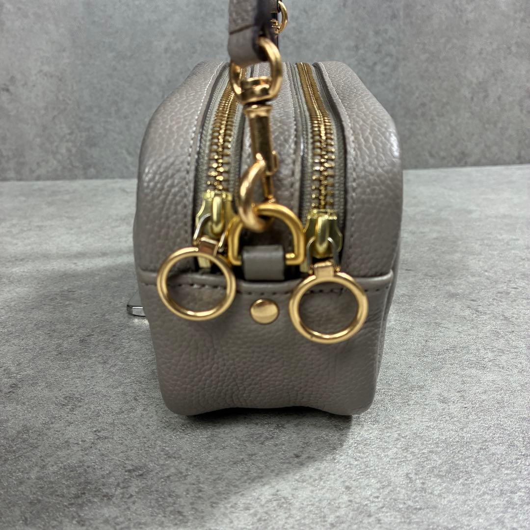 美品✨ TORY BURCH トリーバーチ グレー ペリーボンベ ミニバッグ