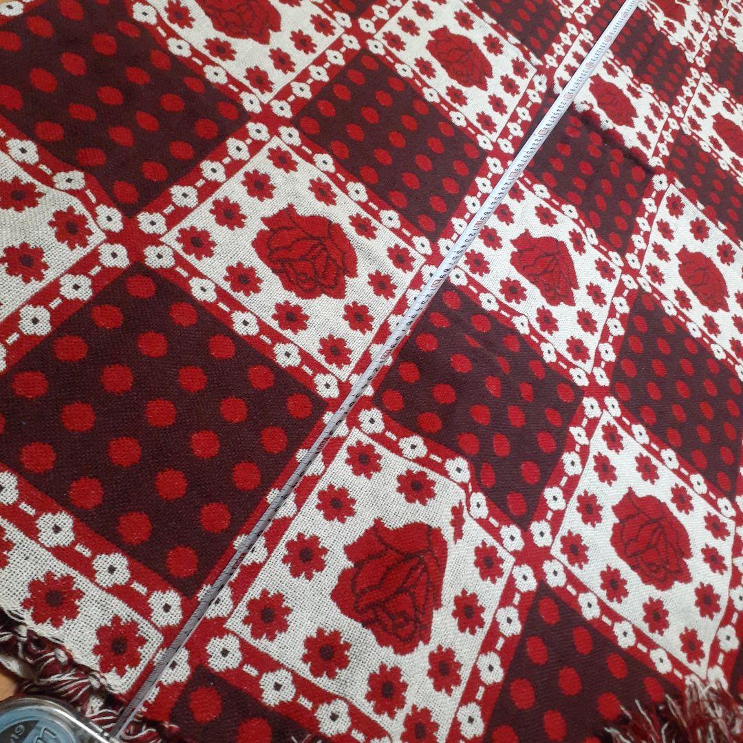 レア‼️昭和レトロミッドセンチュリー こたつ掛け 薔薇&水玉&花柄