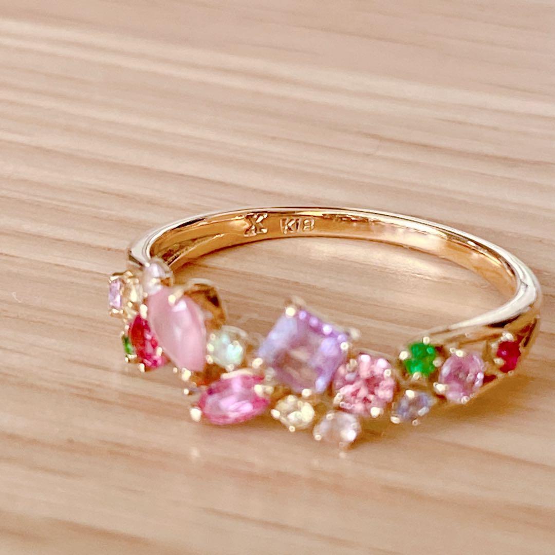 ビズー マルチカラージュエル サクラコフレ K18 BIZOUX