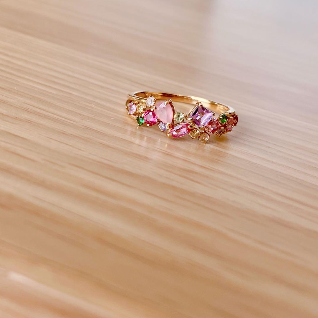 ビズー マルチカラージュエル サクラコフレ K18 BIZOUX