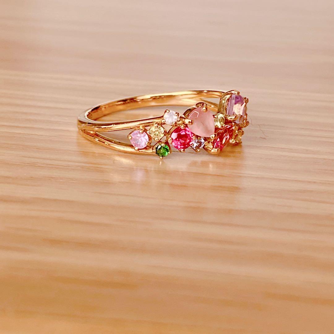 ビズー マルチカラージュエル サクラコフレ K18 BIZOUX