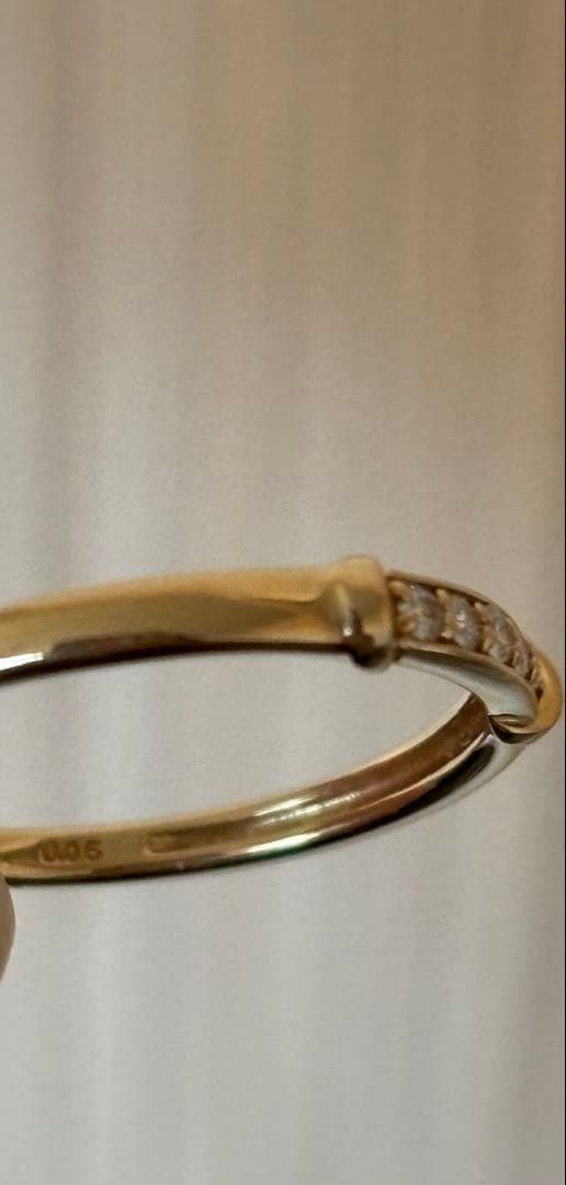 【こな】スタージュエリー　k18 ムーン　ダイヤモンドリング　13号