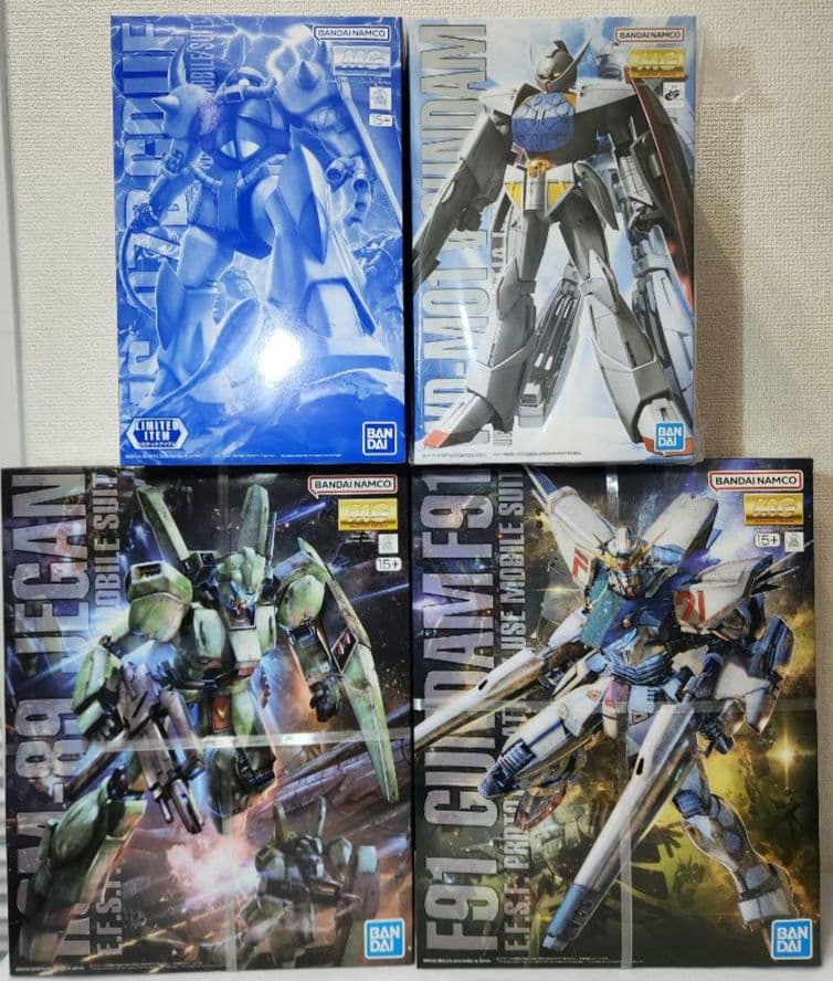MG 1/100 ガンプラ 4点セット グフ　ターンエー　F91　ジェガン MG 1/100 ガンプラ 4点セット グフ ターンエー F91 ジェガン