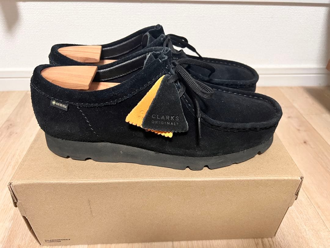 靴 Clarks Wallabee GORE-TEX Black 26.5