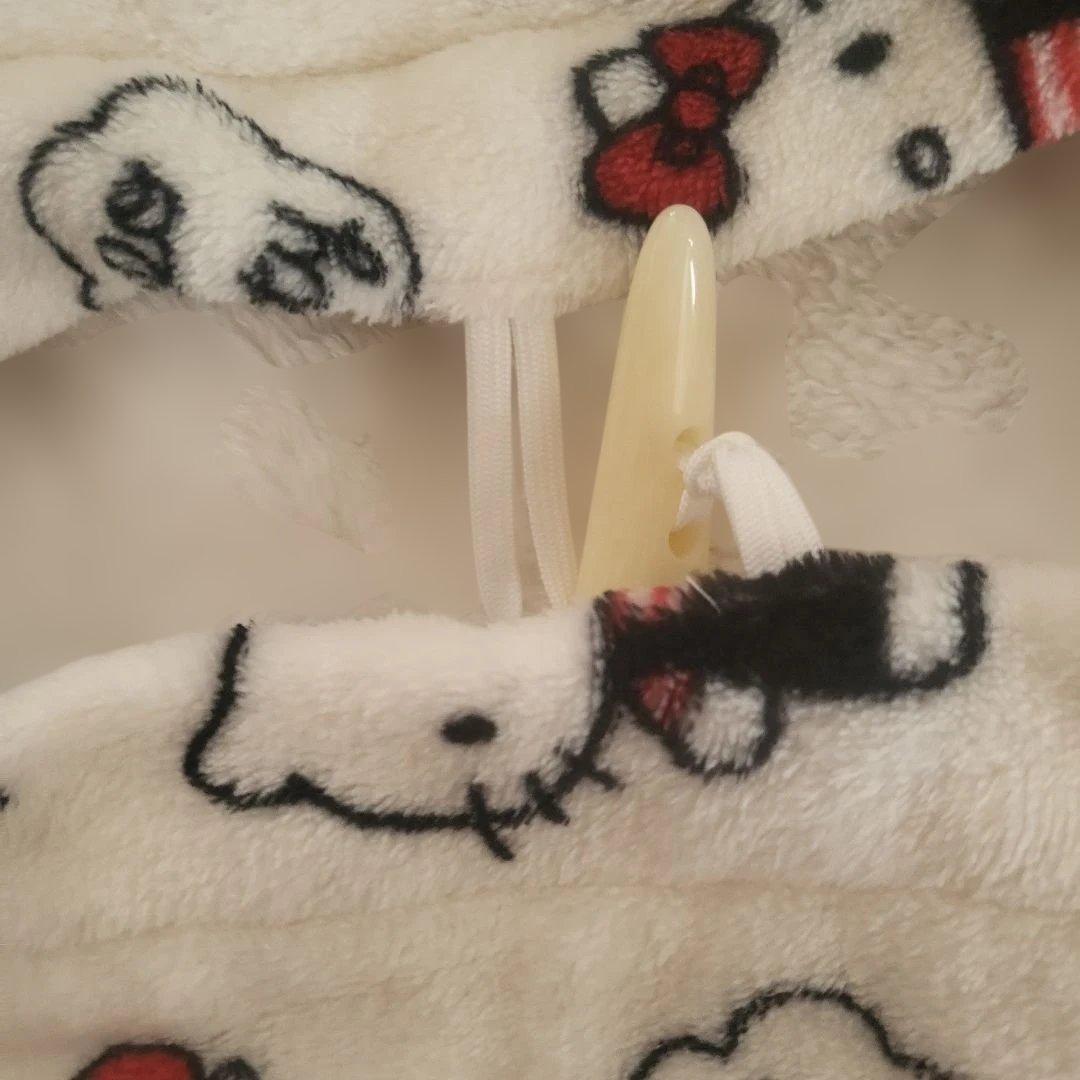 ハローキティ ルームウェア 半纏 フワモコ ホワイト レトロ 新品 未使用