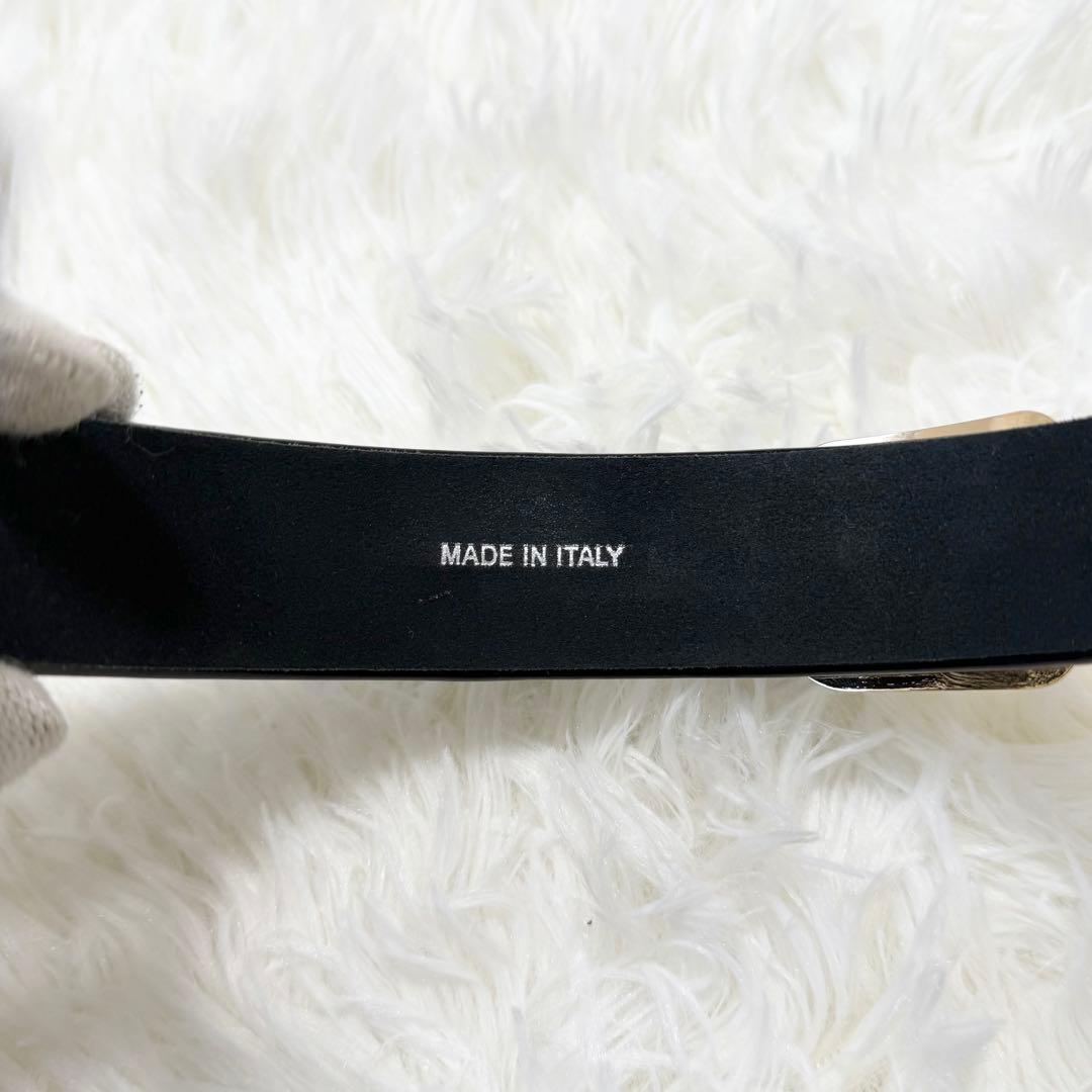 現行❤️未使用級　FERAGAMO カチューシャ　リボン　レザー　ブラック