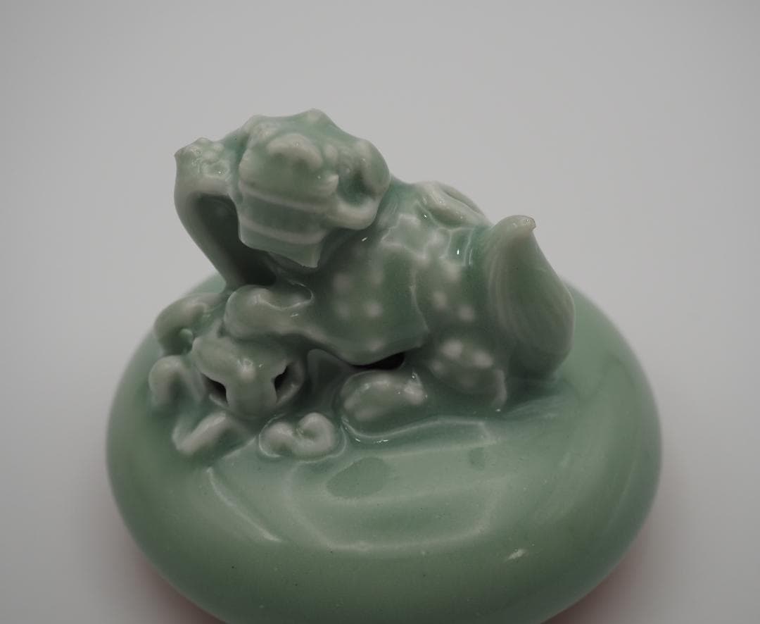 真葛香山 宮川香山 青磁釉 香炉  識箱付