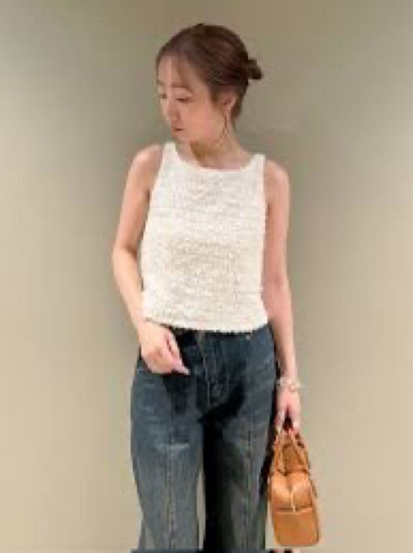 さ*や様 Rちゃん着用 snidelスパンコールタンクトップ