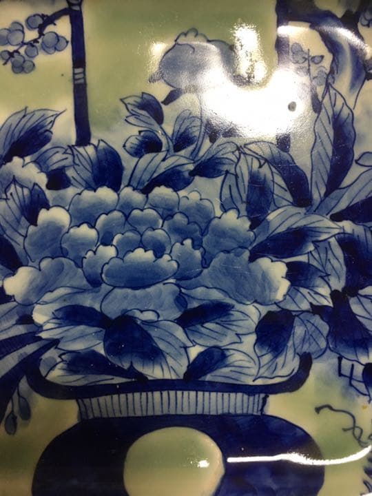 青磁 牡丹の花籠