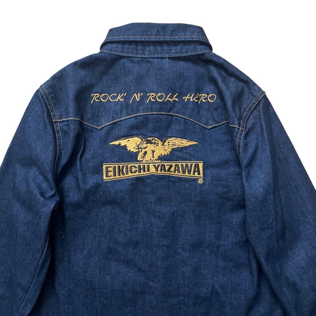 E.YAZAWA 刺繍 デニムジャケット 矢沢永吉 ⭐️矢沢永吉 デニムツナギ