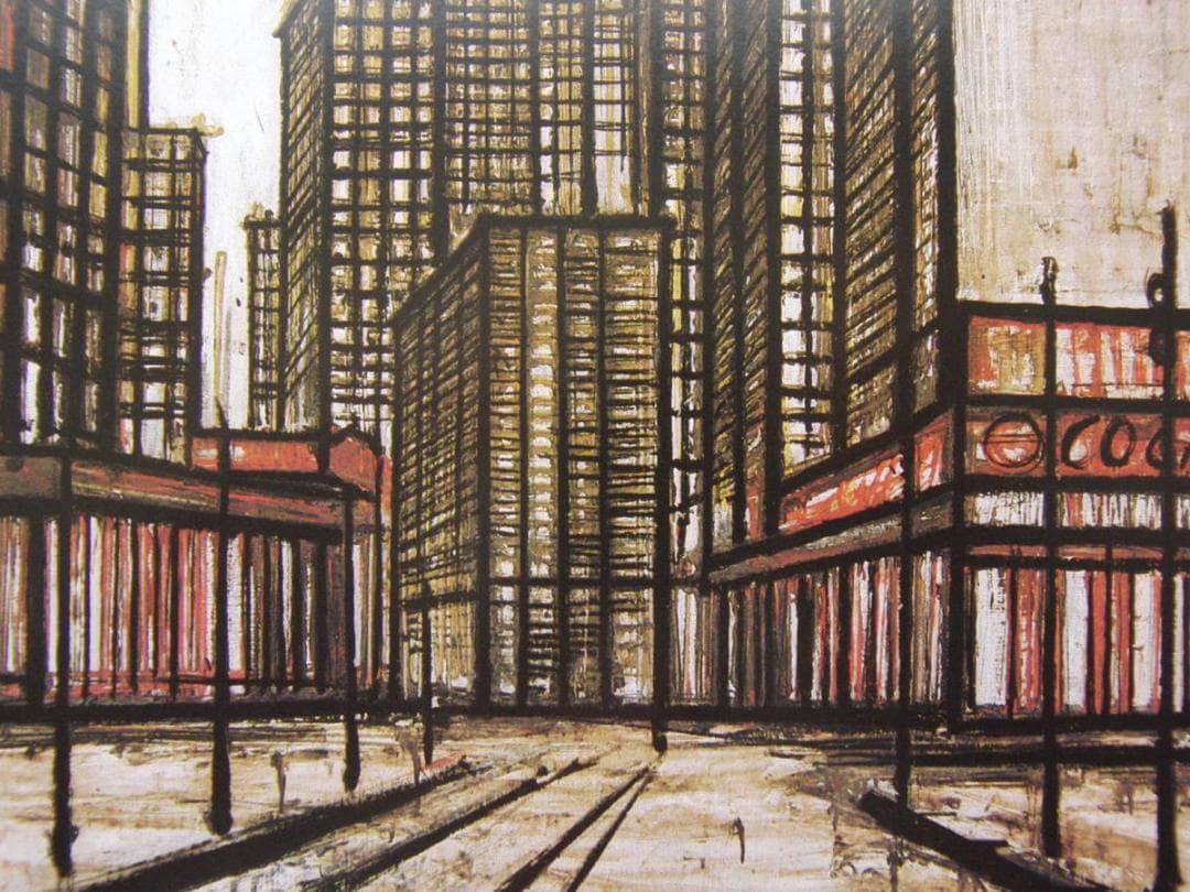 ベルナール・ビュッフェ「NEW YORK-Downtown Broadway」