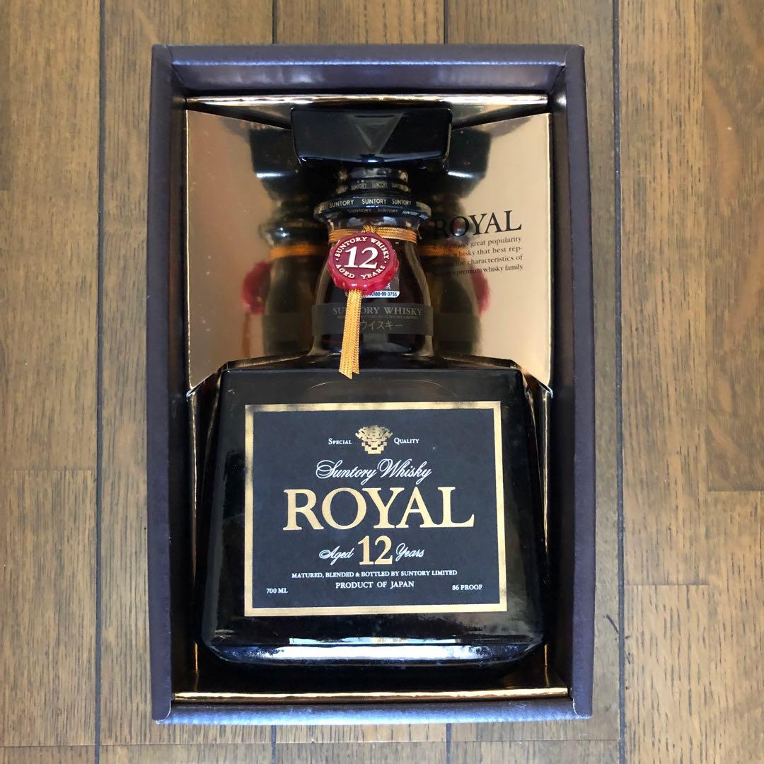 サントリーウイスキー ローヤル 12年 黒ラベル 新品未開栓 箱付き