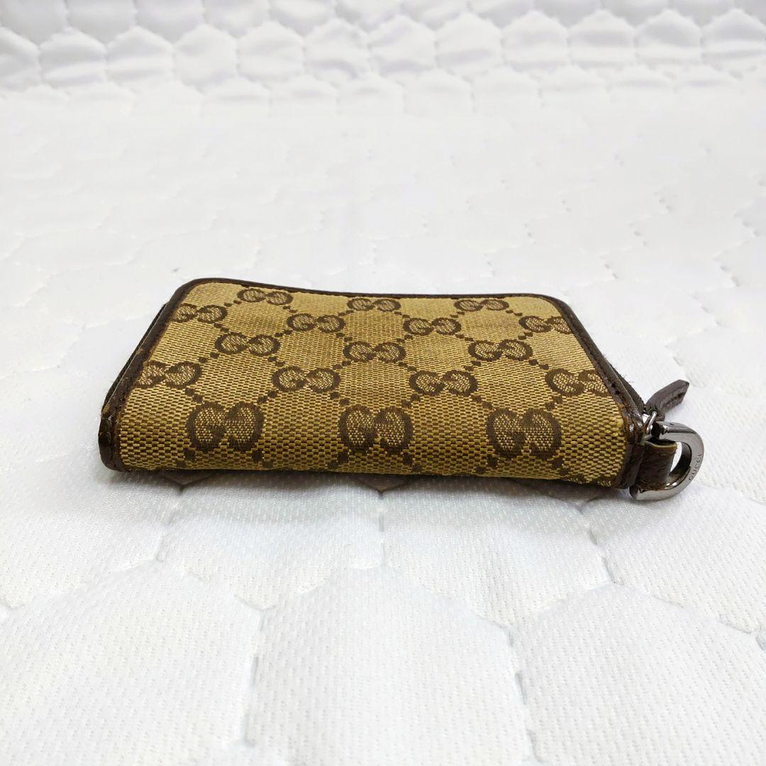 ✨ GUCCI グッチ GGキャンバスラウンドファスナー ケース 定期入れ