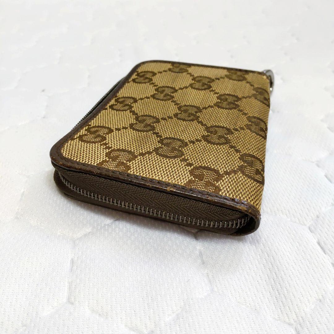 ✨ GUCCI グッチ GGキャンバスラウンドファスナー ケース 定期入れ