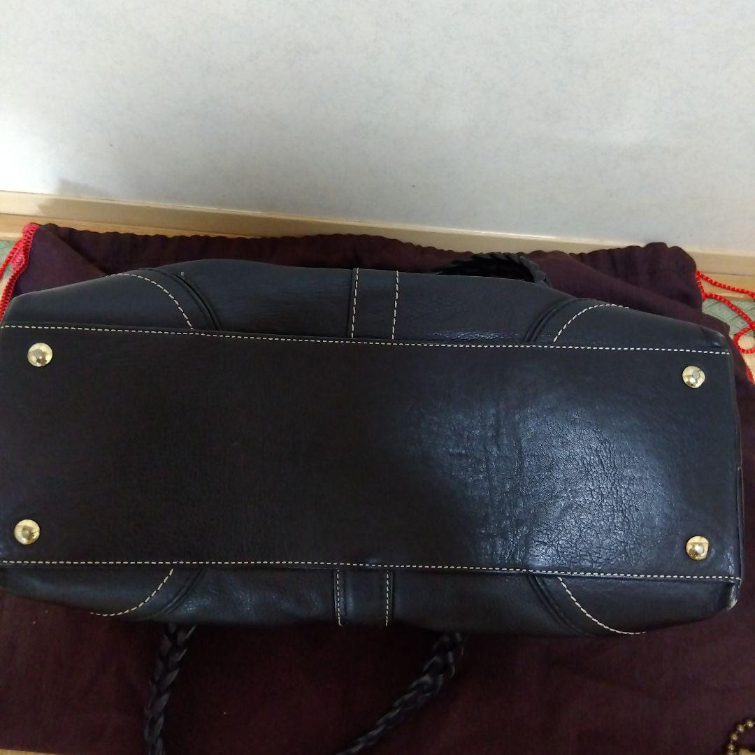COACH　レガシー　ターンロック　レザー ハンドバッグ 9141 黒