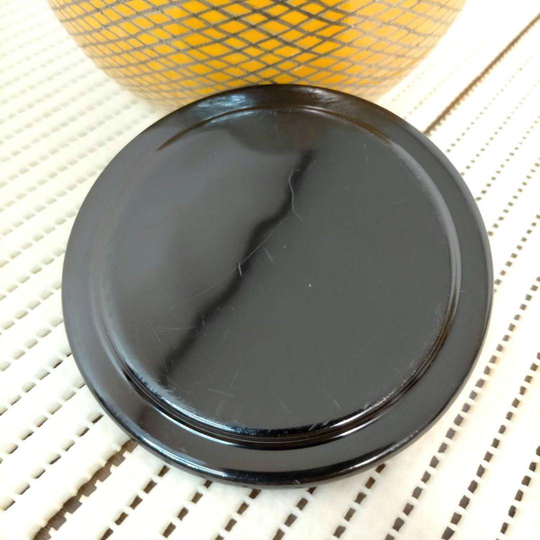 水指 龍峰作 色絵模様の図 共箱 共布 蔵出し 茶道具