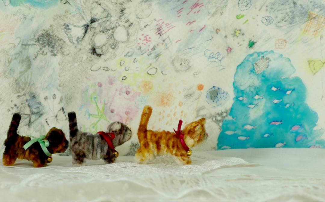 《おぬ》モールアニマル　エキゾチックショートヘア　猫　モールアート　cat