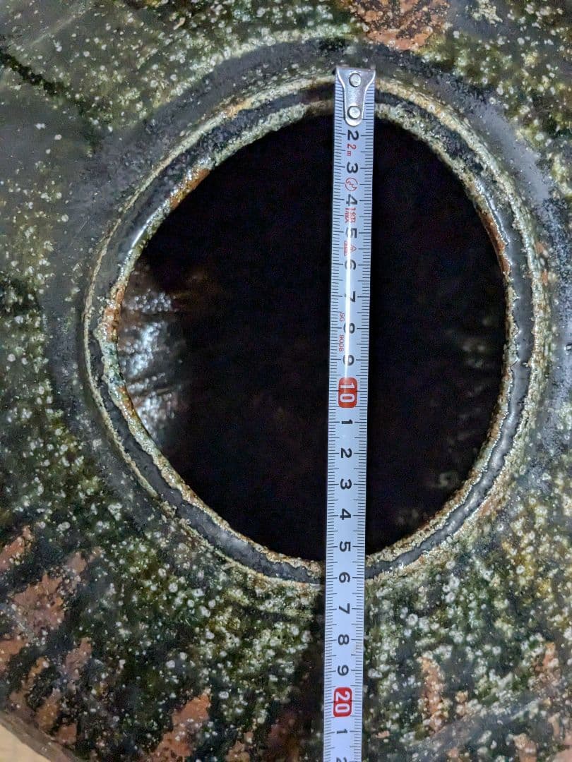 坪島土平 鉄釉大なだれ壺 共箱 大壺 大壷 置物 花器 坪島圡平 インテリア