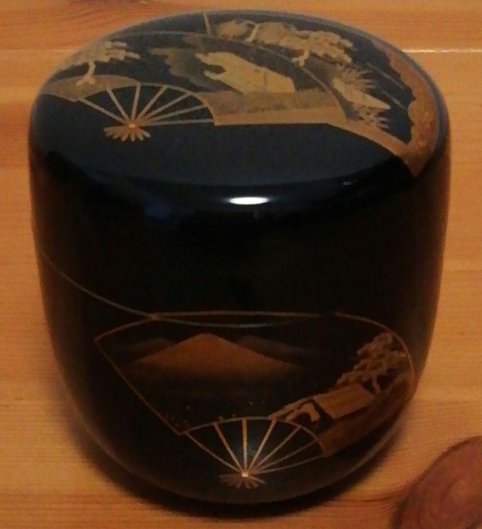 鵬雲斎書付 玉州作 扇 蒔絵 梨地 棗 共箱 茶道具 - メルカリ